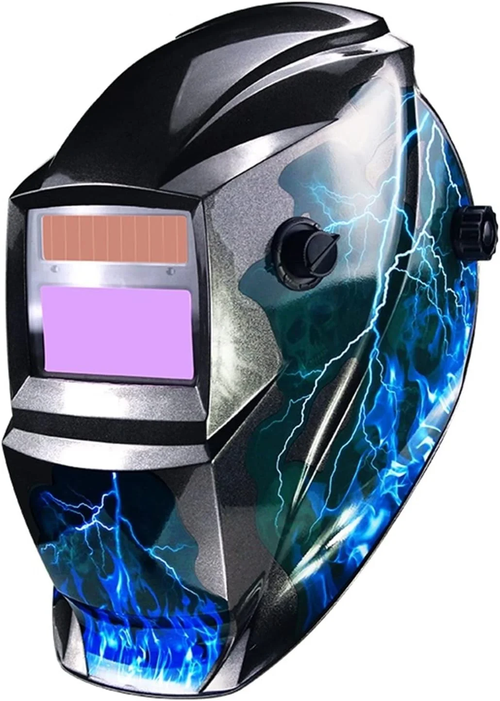ماسک جوشکاری SIMBAE با باتری لیتیومی/نور خورشیدی، ماسک/کلاه ایمنی جوشکاری اتوماتیک تیره شونده برای دستگاه جوشکاری