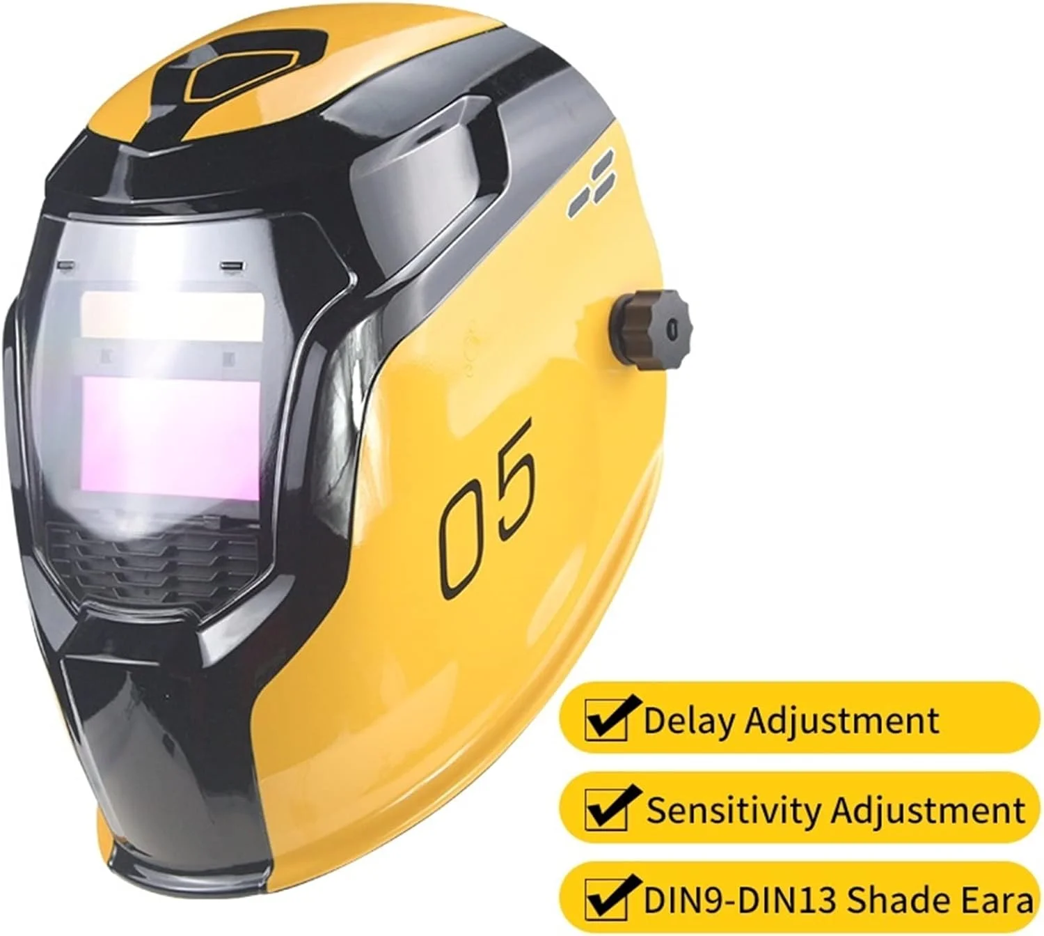 ماسک جوشکاری ARGUESB با باتری خورشیدی LI، ماسک/کلاه ایمنی جوشکاری اتوماتیک تیره شونده برای دستگاه جوشکاری