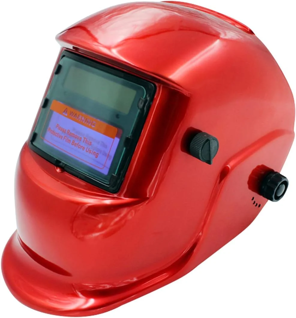 ماسک جوشکاری اتوماتیک تیره شونده با انرژی خورشیدی، ماسک جوشکاری به همراه 5 لنز اضافی + اندازه پنجره دید: 42 × 92 میلی متر + هدبند قابل شستشو و تنظیم + تغذیه با سلول خورشیدی - قرمز ماسک جوشکاری اتوماتیک تیره شونده با انرژی خورشیدی، ماسک جوشکاری به همراه 5 لنز اضافی + اندازه پنجره دید: 42 × 92 میلی متر + هدبند قابل شستشو و تنظیم + تغذیه با سلول خورشیدی - قرمز