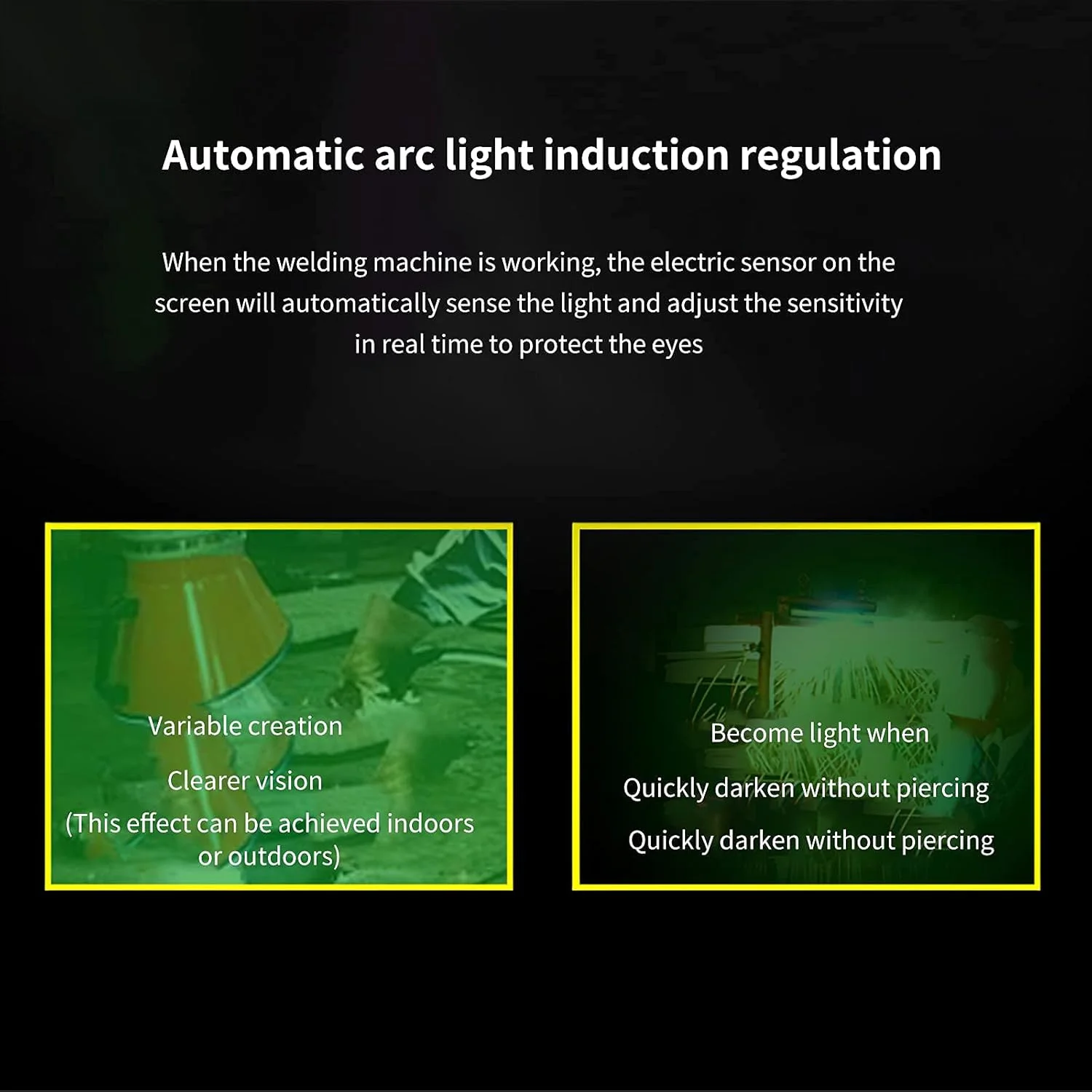 ماسک جوشکاری، ماسک جوشکاری با تیرگی اتوماتیک و انرژی خورشیدی با صفحه نمایش بزرگ برای جوشکاران