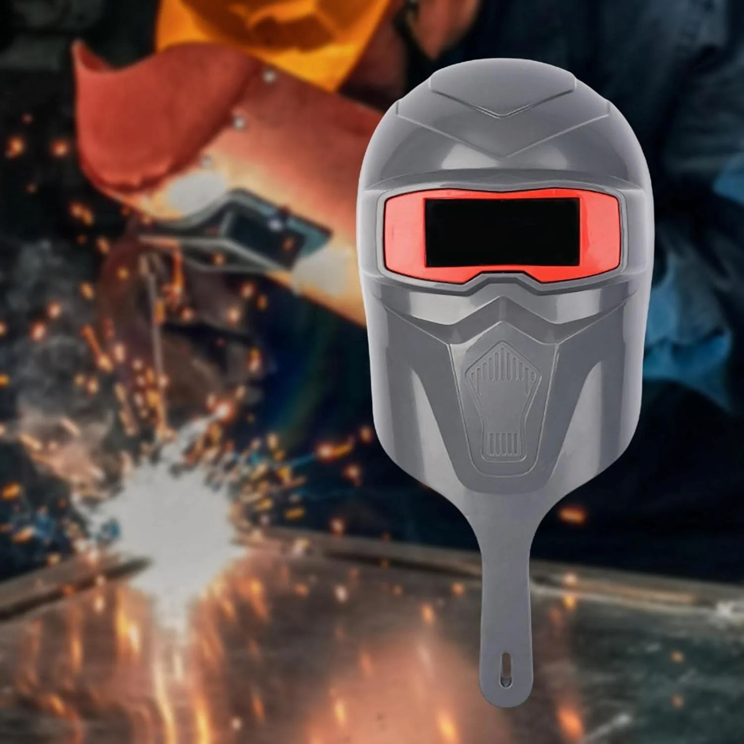 سپر جوشکاری دستی پلی کربنات، محافظ چشم ایمنی، ماسک سنگ زنی مقاوم در برابر حرارت، ماسک جوشکاری، کلاه جوشکاری، خاکستری