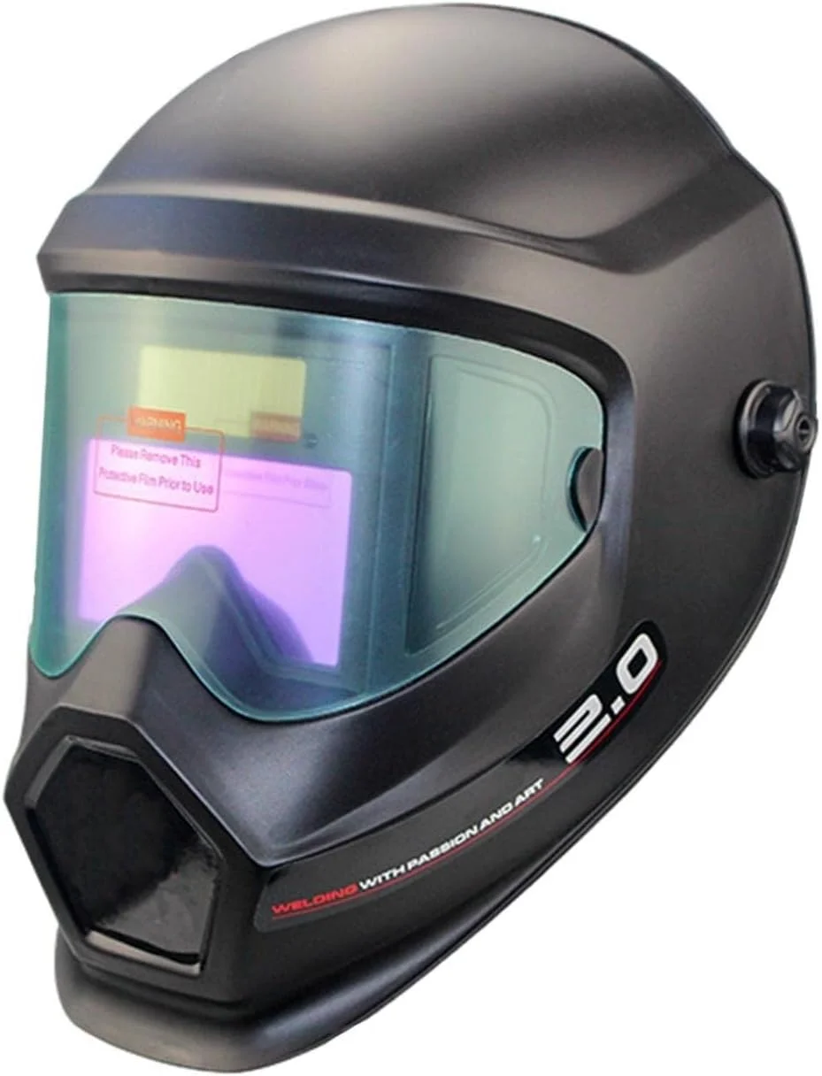 کلاه جوشکاری SIMBAE ماسک جوشکاری با انرژی خورشیدی صفحه نمایش بزرگ محدوده 9-13 محافظ چشم لنز جوشکاری ماسک محافظ چشم برای جوشکاری