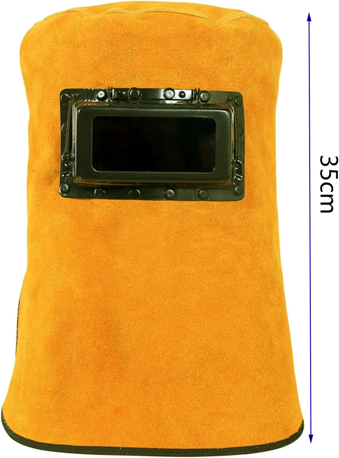 ماسک جوشکاری چرمی - ماسک محافظ جوشکاری چرمی، کلاه جوشکاری تاشو، کلاه جوشکاری مقاوم در برابر حرارت با لنز