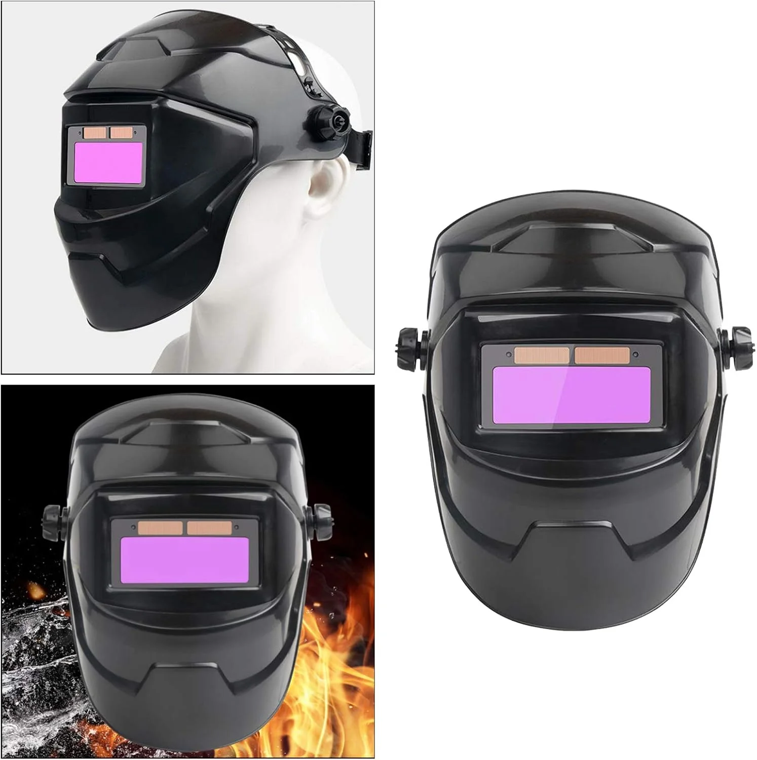ماسک جوشکاری کلاه ایمنی جوشکاری محافظ چشم و صورت جوشکار اتوماتیک تیره شونده