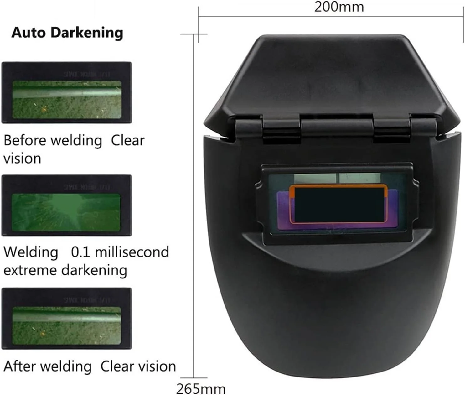 کلاه ایمنی جوشکاری SIMBAE ماسک جوشکاری تیره شونده خودکار کلاه جوشکاری سنگ زنی قابل تنظیم کار جوشکاری قوس میگ عینک محافظ دنده انرژی خورشیدی کلاه ایمنی جوشکاری SIMBAE ماسک جوشکاری تیره شونده خودکار کلاه جوشکاری سنگ زنی قابل تنظیم کار جوشکاری قوس میگ عینک محافظ دنده انرژی خورشیدی