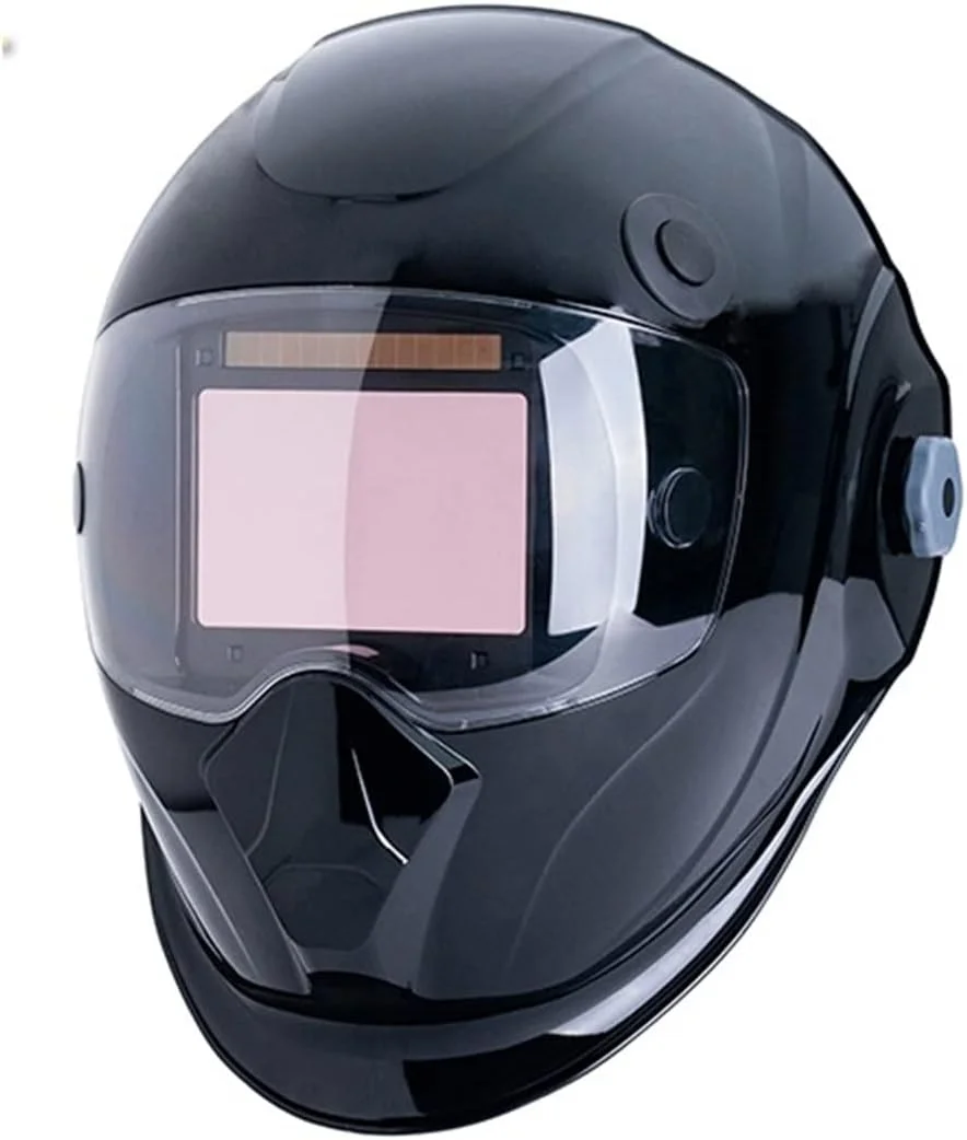 کلاه جوشکاری SIMBAE ماسک جوشکاری با دید بزرگ، کلاه جوشکاری اتوماتیک تیره شونده خورشیدی با 4 سنسور، کلاه لنز جوشکاری آفتاب پرست برای رنگ واقعی