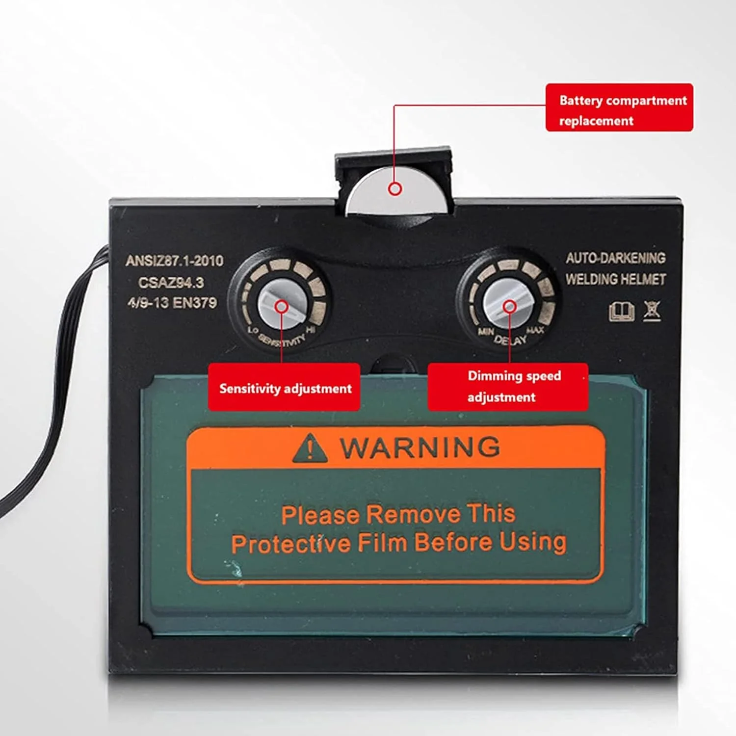 ماسک جوشکاری اتوماتیک با انرژی خورشیدی، ماسک محافظ جوشکاری الکتریکی برای جوشکاری تیگ و قوس (قابل تنظیم) ماسک جوشکاری اتوماتیک با انرژی خورشیدی، ماسک محافظ جوشکاری الکتریکی برای جوشکاری تیگ و قوس (قابل تنظیم)