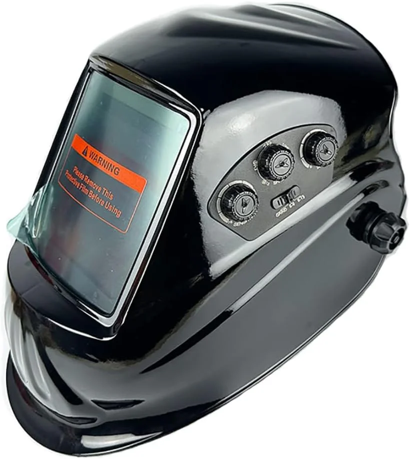 ماسک جوشکاری با زاویه دید گسترده و رنگ واقعی، ماسک جوشکاری با نور متغیر و سایه بان خورشیدی، سایه بان عریض با 4 حسگر قوس 5-9/9-13، مناسب برای برش پلاسما و جوشکاری