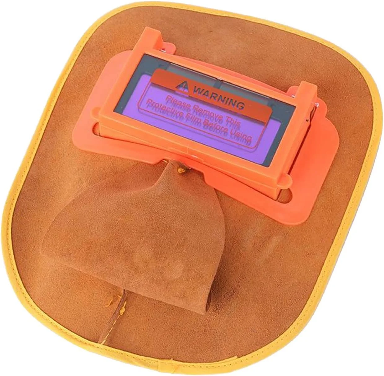 ماسک جوشکاری TISTIK، نقاب محافظ صورت، چرمی، زرد، راحت