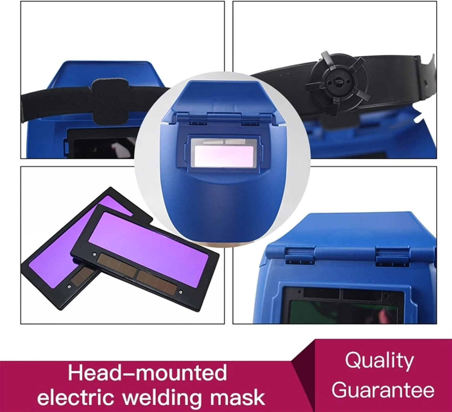 کلاه جوشکاری سیمبای با دید بزرگ، ماسک جوشکاری فوتوالکتریک خودکار تیره شونده خورشیدی قابل حمل، کلاه جوشکاری نیمه تخت چرخشی (رنگ: نارنجی)