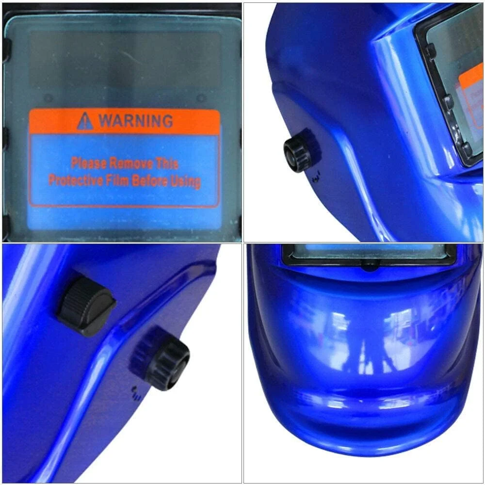 ماسک جوشکاری اتوماتیک با انرژی خورشیدی برای جوشکاری تیگ، میگ و آرک، ماسک جوشکاری و سنگ زنی آبی