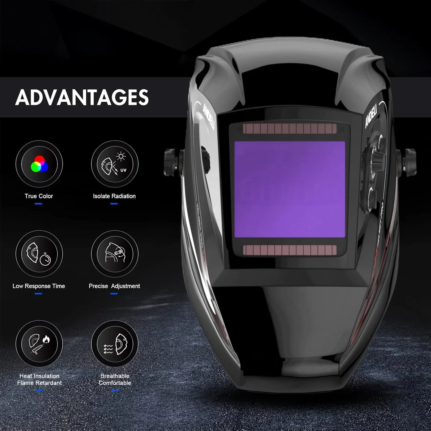 ماسک جوشکاری اتوماتیک تیره شونده SIMBAE ماسک/کلاه/لنز جوشکاری برای دستگاه جوشکاری