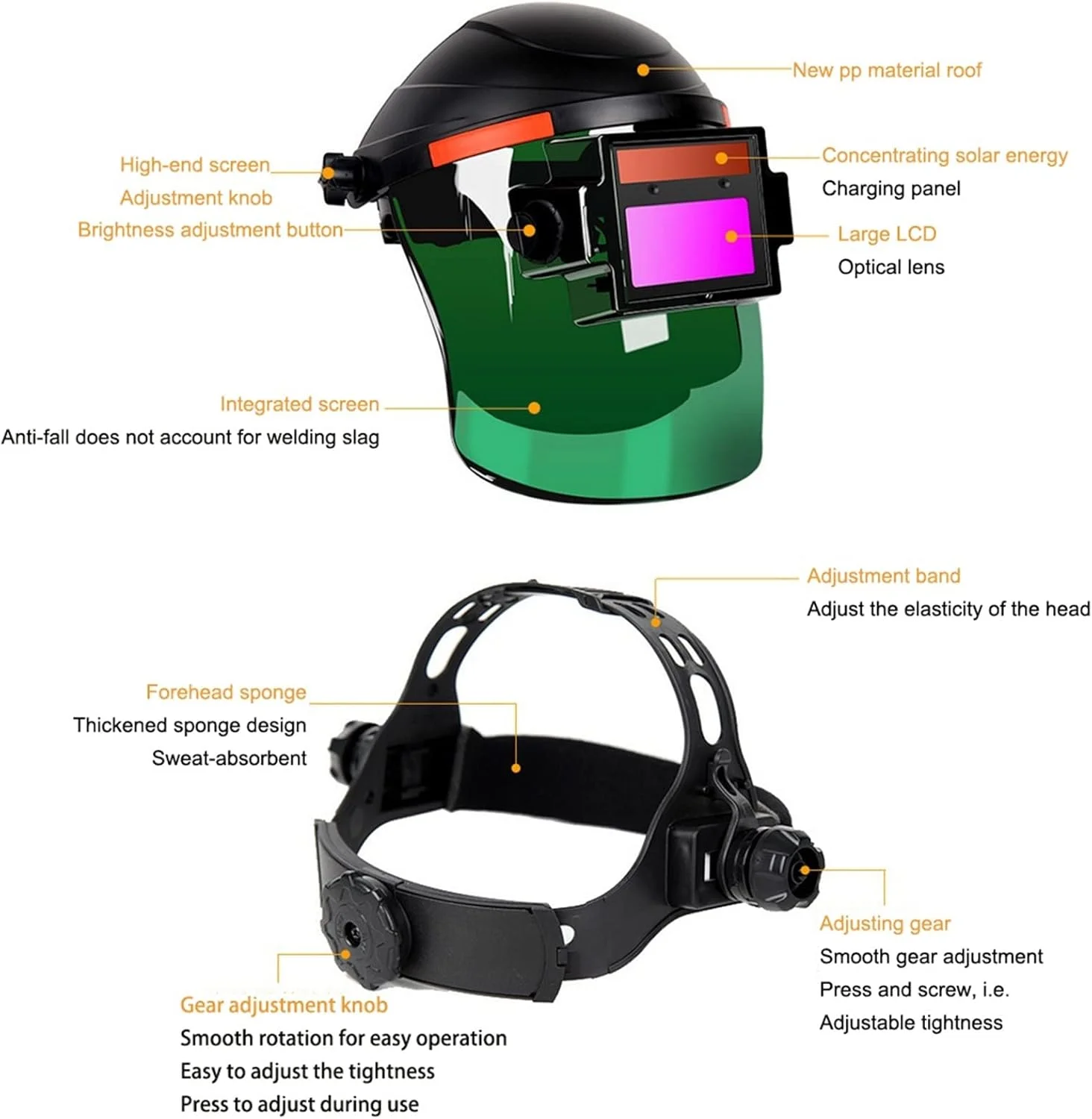 کلاه جوشکاری SIMBAE، ماسک جوشکاری برقی، کلاه ایمنی با قابلیت تیره شدن خودکار با انرژی خورشیدی، لنز محافظ جوشکاری تاشو برای ابزار ماسک کلاه ایمنی دستگاه جوشکاری