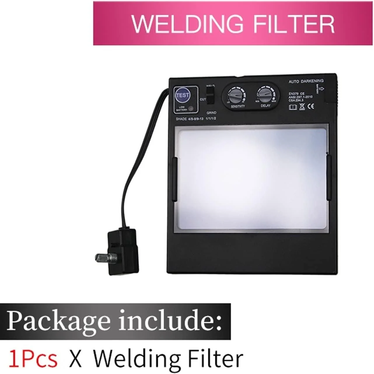 کلاه جوشکاری SIMBAE با 4 سنسور قوس الکتریکی، ماسک/کلاه/عینک جوشکاری با قابلیت تیره شدن خودکار و انرژی خورشیدی