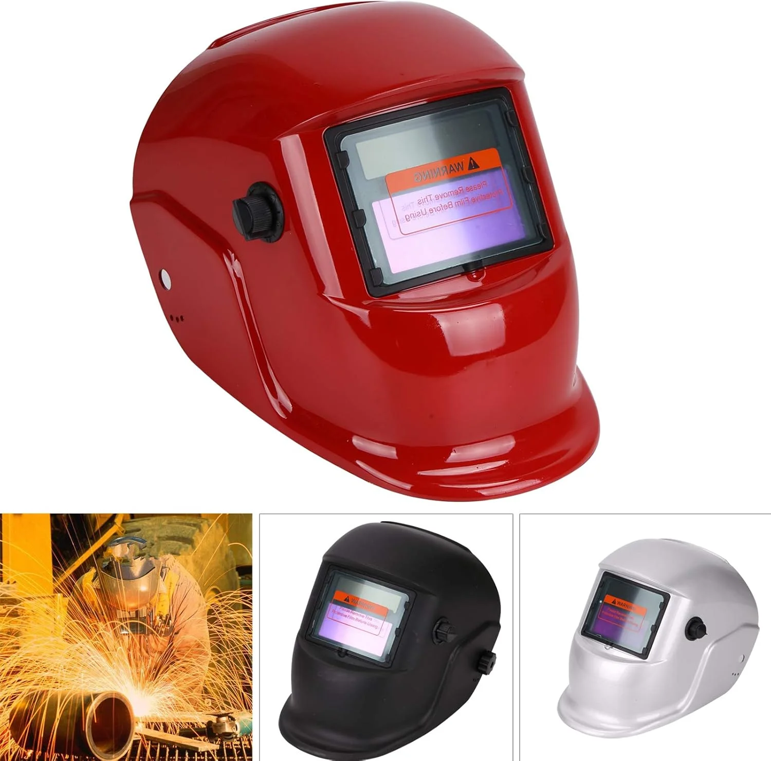 ماسک جوشکاری کلاه ایمنی جوشکاری و برش برای جلوگیری از آلودگی نوری دستگاه های جوشکاری قوس الکتریکی مختلف قرمز ماسک جوشکاری کلاه ایمنی جوشکاری و برش برای جلوگیری از آلودگی نوری دستگاه های جوشکاری قوس الکتریکی مختلف قرمز