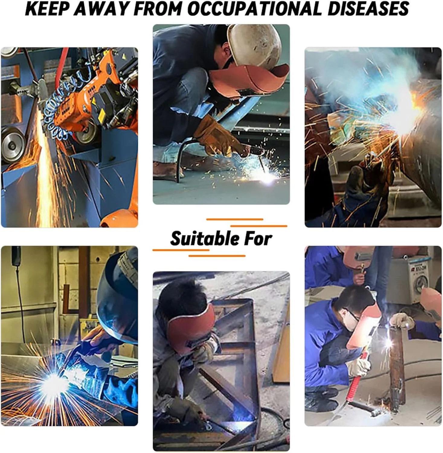 کلاه جوشکاری سیمبائه، ماسک جوشکاری آفتاب‌پرست، دید بزرگ، رنگ واقعی، انرژی خورشیدی، ماسک جوشکاری با قابلیت تیره شدن خودکار برای جوشکاری قوس الکتریکی، سنگ زنی و برش