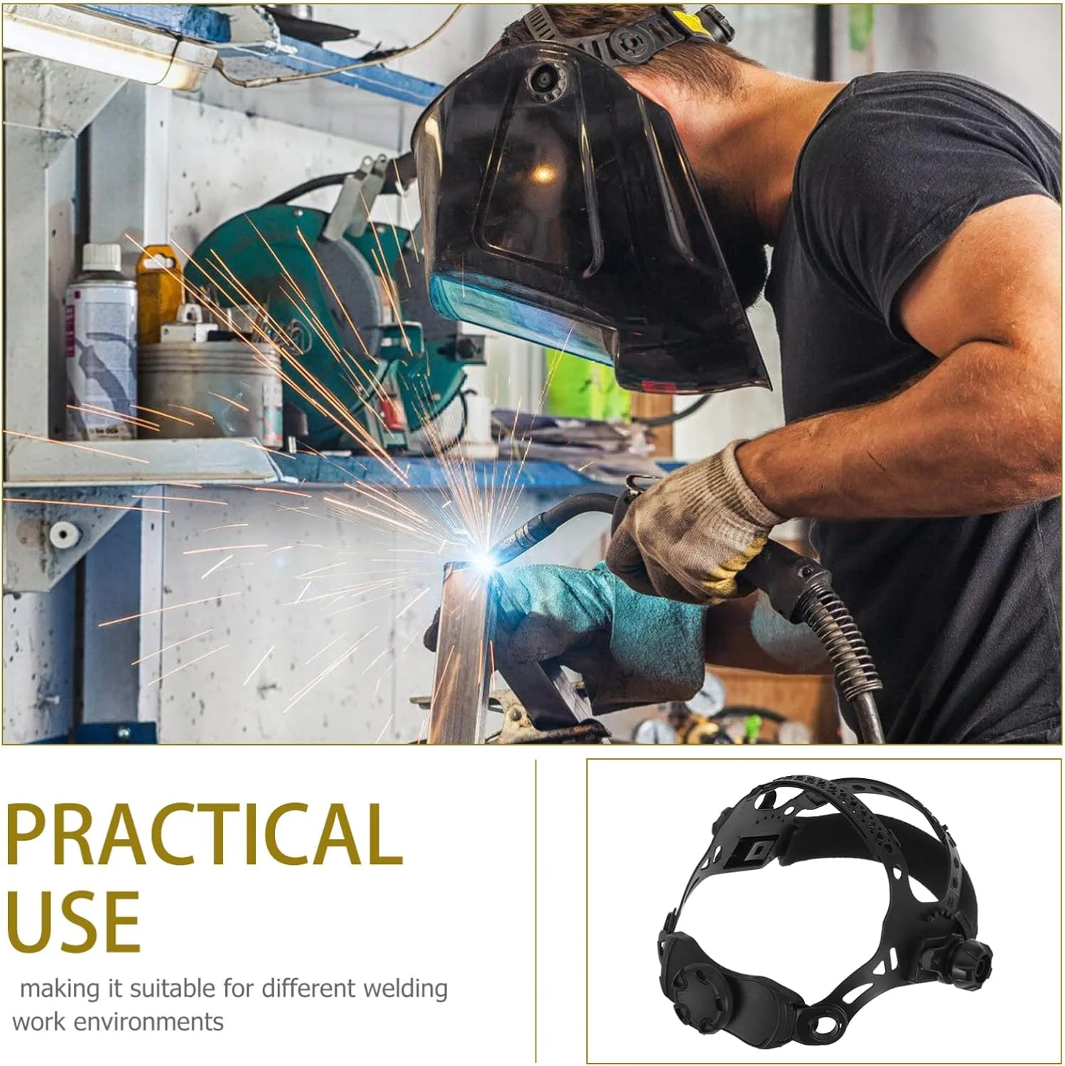 هدبند قابل تنظیم ماسک جوشکاری اتوماتیک Mobestech