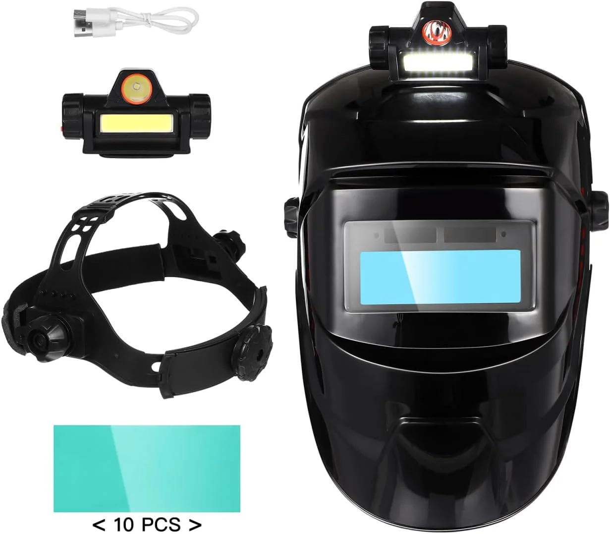 ماسک جوشکاری اتوماتیک تیره شونده Healifty، کلاه ماسک جوشکاری سرهمی با لنز برای جوشکار برقی ماسک جوشکاری اتوماتیک تیره شونده Healifty، کلاه ماسک جوشکاری سرهمی با لنز برای جوشکار برقی