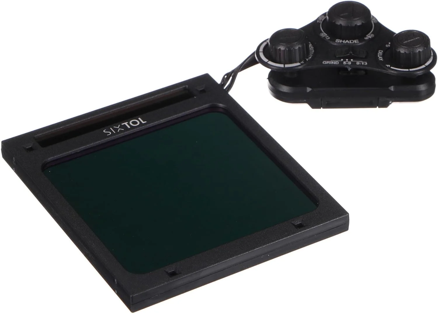 ماسک جوشکاری اتوماتیک تیره شونده خورشیدی سیکستول مدل Pro View به همراه قطعه جایگزین، عملکرد سنگ زنی، سایه گسترده 5-9/9-13، فیلتر جوشکاری برای TIG MIG ARC