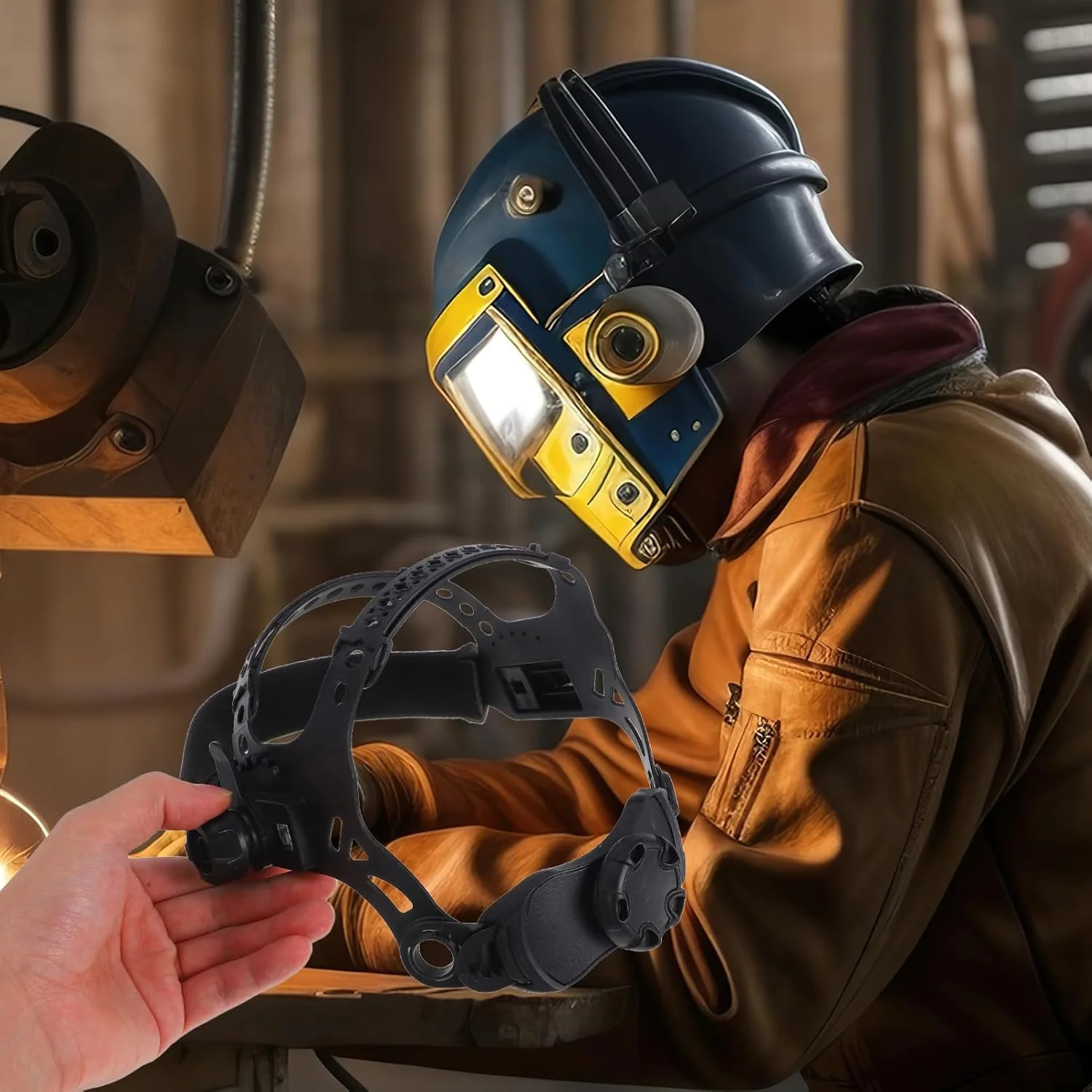 هدبند قابل تنظیم ماسک جوشکاری اتوماتیک Mobestech