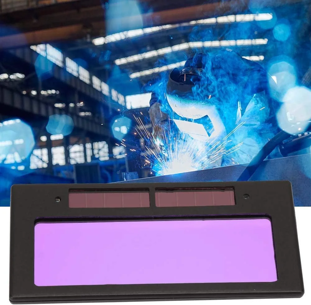 Welding Mask Auto Darkening Lens, 60mAh Solar Panel Welding Helmet Lens, LCD Welding Mask Lens for All Standard Welding Helmet Window Openings