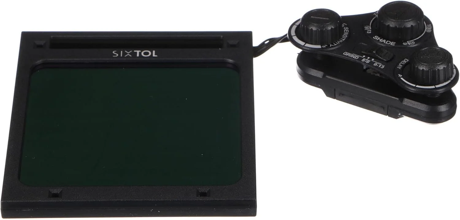 ماسک جوشکاری اتوماتیک تیره شونده خورشیدی سیکستول مدل Pro View به همراه قطعه جایگزین، عملکرد سنگ زنی، سایه گسترده 5-9/9-13، فیلتر جوشکاری برای TIG MIG ARC