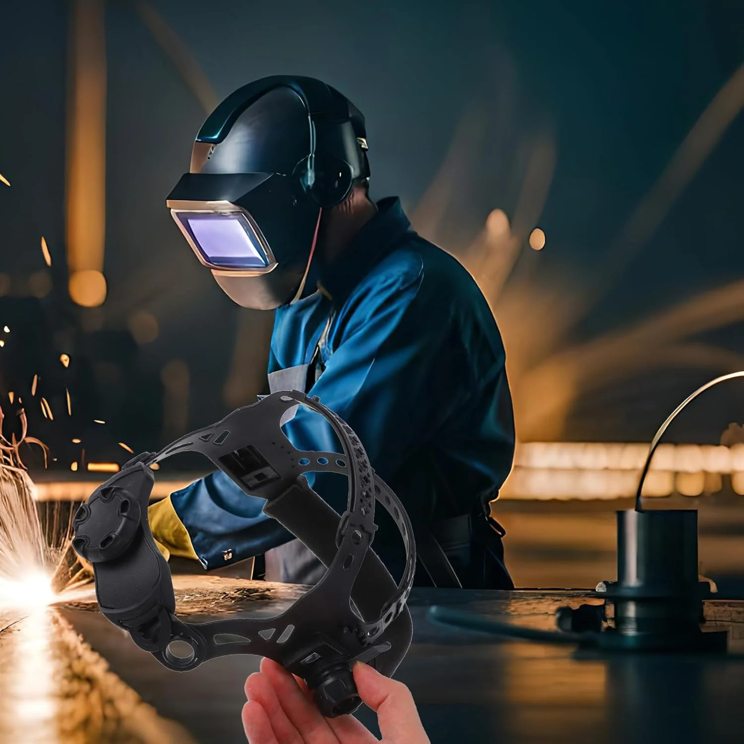 هدبند قابل تنظیم ماسک جوشکاری اتوماتیک Mobestech