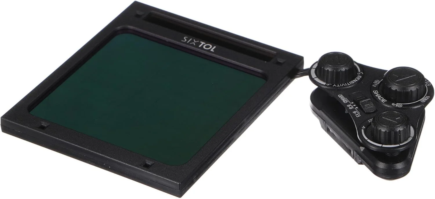 ماسک جوشکاری اتوماتیک تیره شونده خورشیدی سیکستول مدل Pro View به همراه قطعه جایگزین، عملکرد سنگ زنی، سایه گسترده 5-9/9-13، فیلتر جوشکاری برای TIG MIG ARC