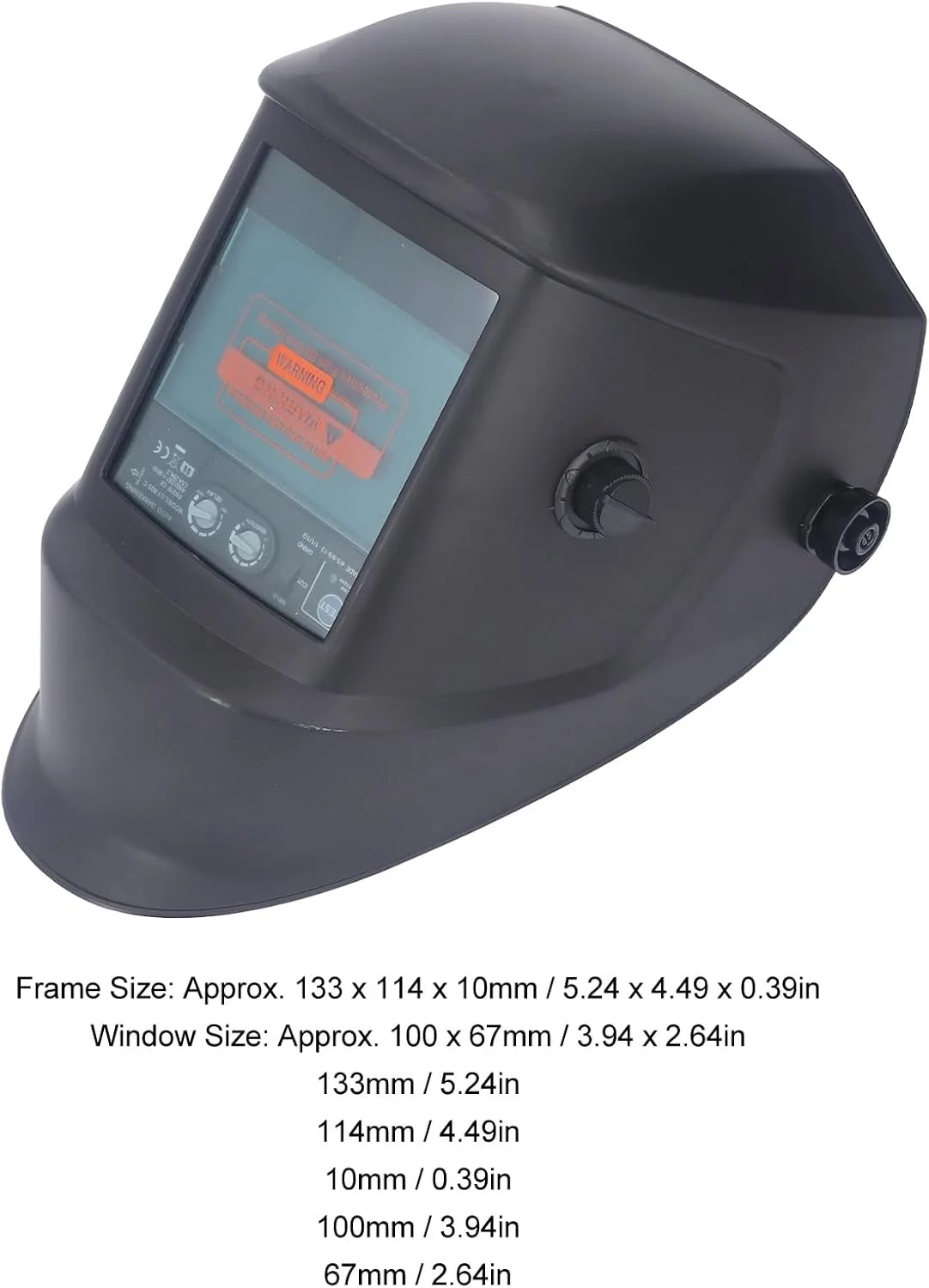 ماسک جوشکاری اتوماتیک تیره شونده Fyearfly، صفحه نمایش بزرگ 100x67 میلی متر، 4 سنسور، ماسک جوشکاری انرژی خورشیدی قابل تنظیم در فضای باز، کلاه جوشکاری