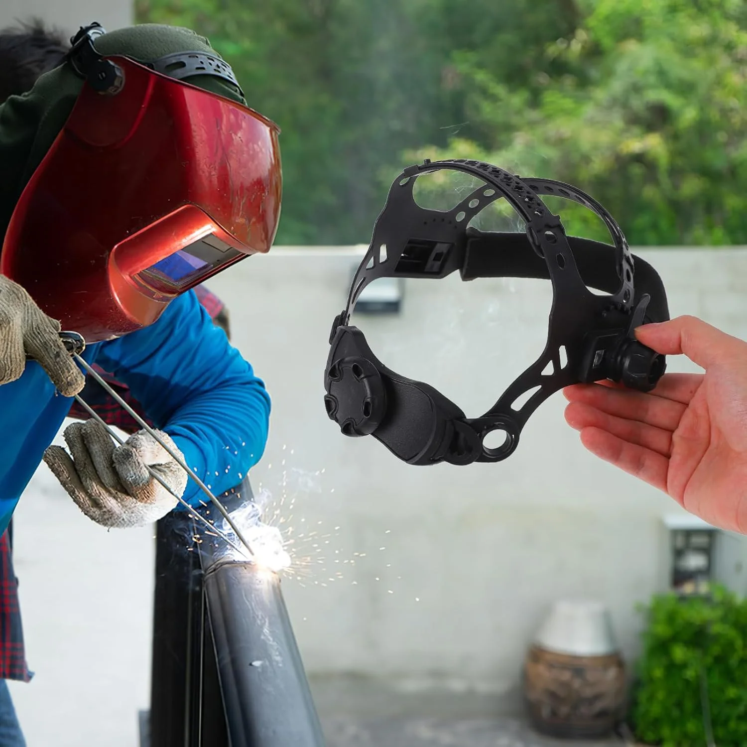 هدبند قابل تنظیم ماسک جوشکاری اتوماتیک Mobestech