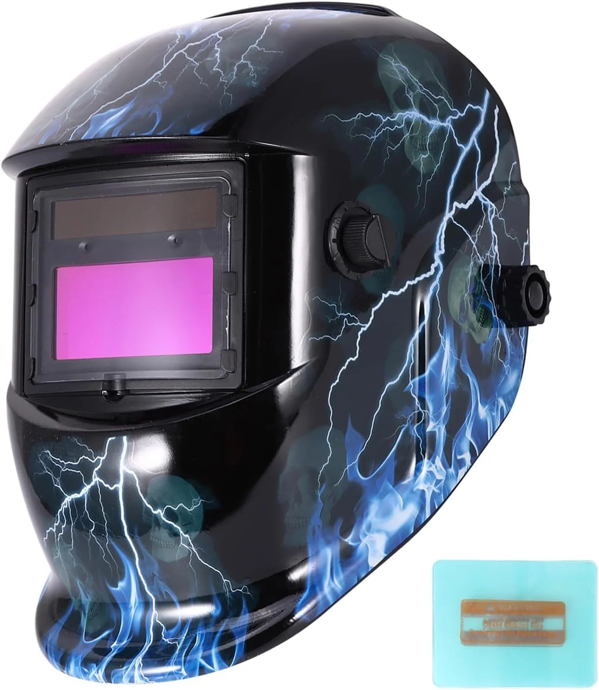 ماسک جوشکاری اتوماتیک تیره شونده، ماسک جوشکاری خورشیدی برای محافظت از صورت و چشم، کلاه جوشکاری سبک وزن و راحت قابل تنظیم با محدوده سایه 9-13، برای جوشکاری تیگ، میگ، قوس الکتریکی و سنگ زنی