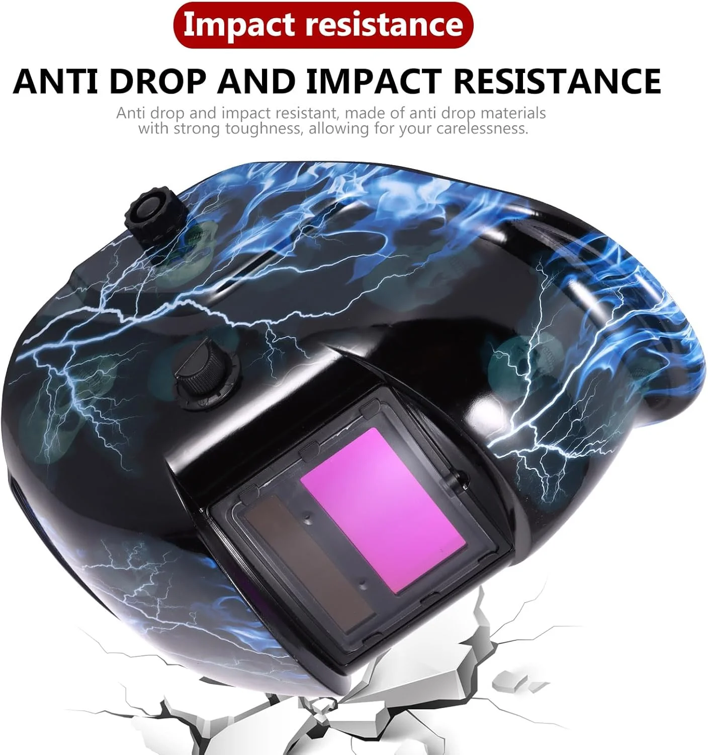 ماسک جوشکاری اتوماتیک تیره شونده، ماسک جوشکاری خورشیدی برای محافظت از صورت و چشم، کلاه جوشکاری سبک وزن و راحت قابل تنظیم با محدوده سایه 9-13، برای جوشکاری تیگ، میگ، قوس الکتریکی و سنگ زنی