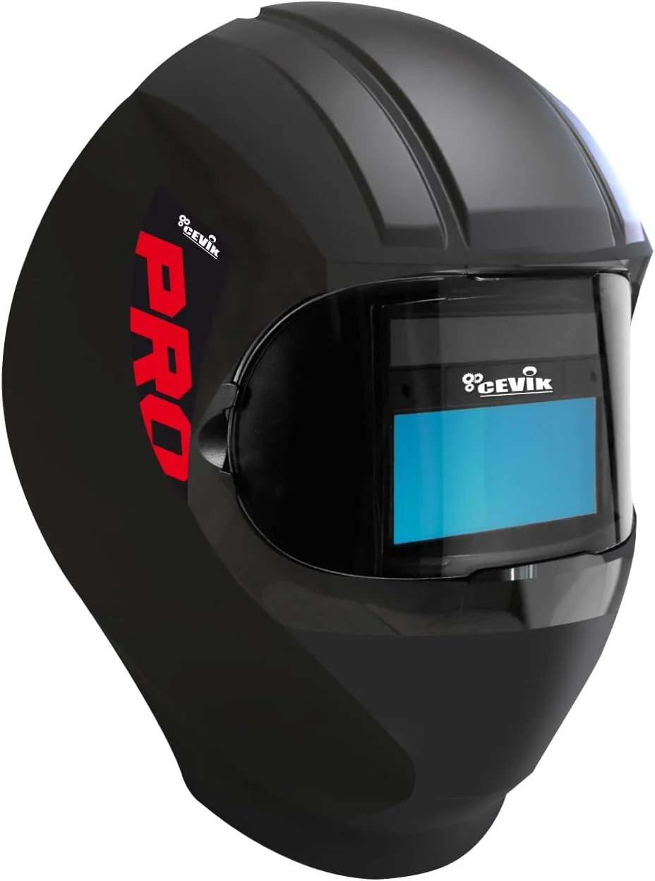 کلاه ایمنی جوشکاری اتوماتیک حرفه ای CEVIK PRO - CE-PE450S - تیره شونده خودکار DIN9/13 - ماسک جوشکاری با میدان دید 92 x 42 میلی متر - ماسک جوشکاری برای MMA/TIG/MIG