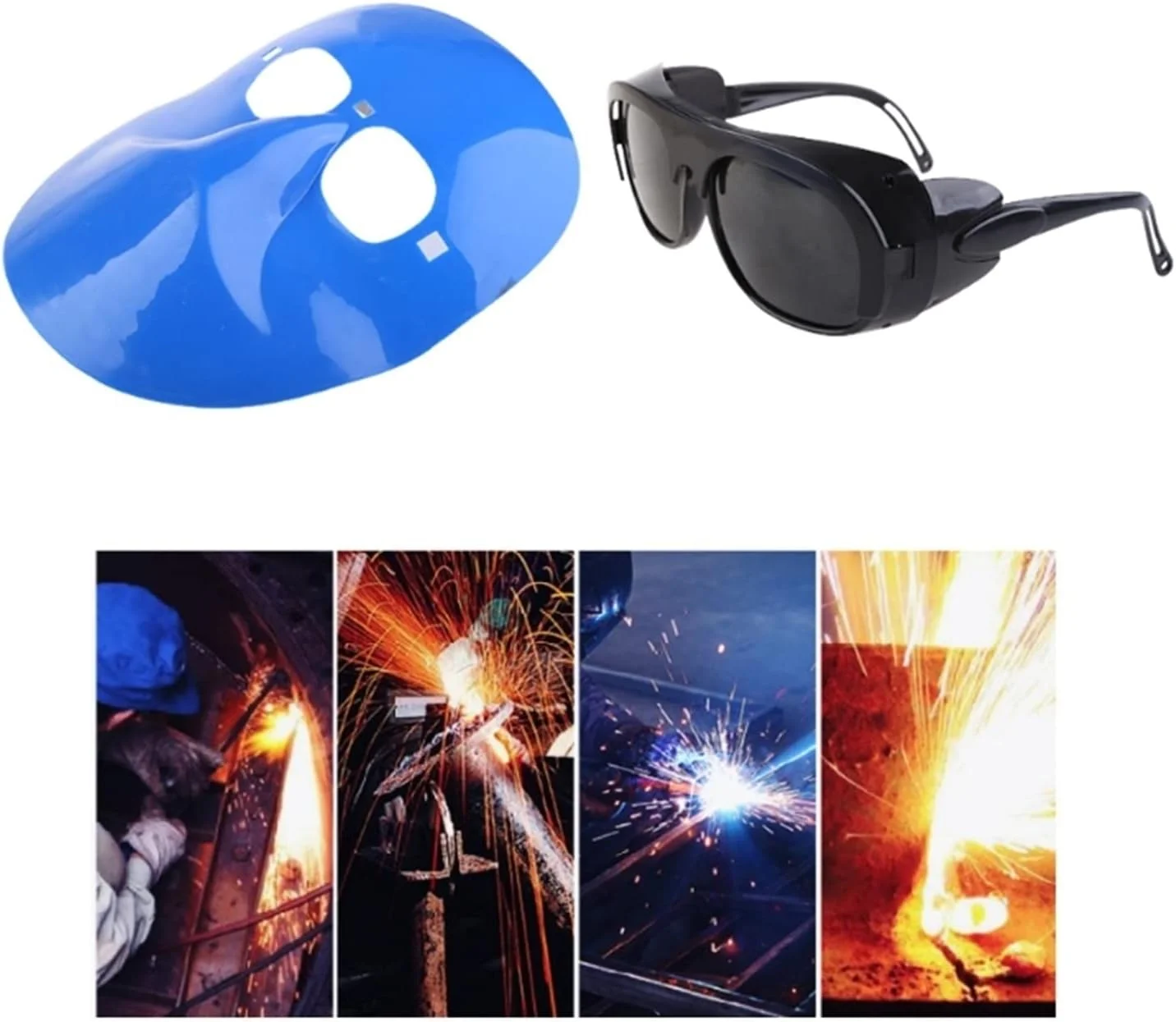 کلاه ایمنی جوشکاری SIMBAE ماسک جوشکاری با کش الاستیک، کلاه نیمه جوشکاری آرگون، محافظ چشم (رنگ: Hortel)