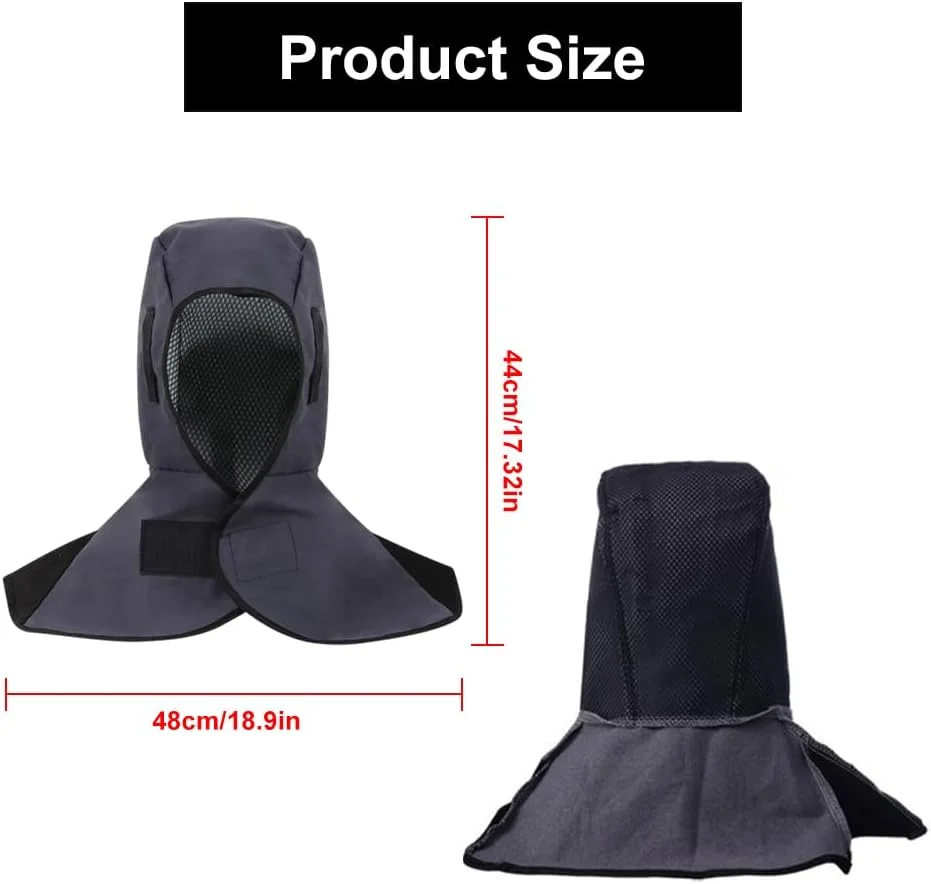 Welding Hood,Welding Mask,Welding Cap,Welding Cap with Drape,Heat Resistant Welding Balaclava,Welding Cap,Kopfschutz,Schwarz Schweißerkappe, Schweißerkopfhaube