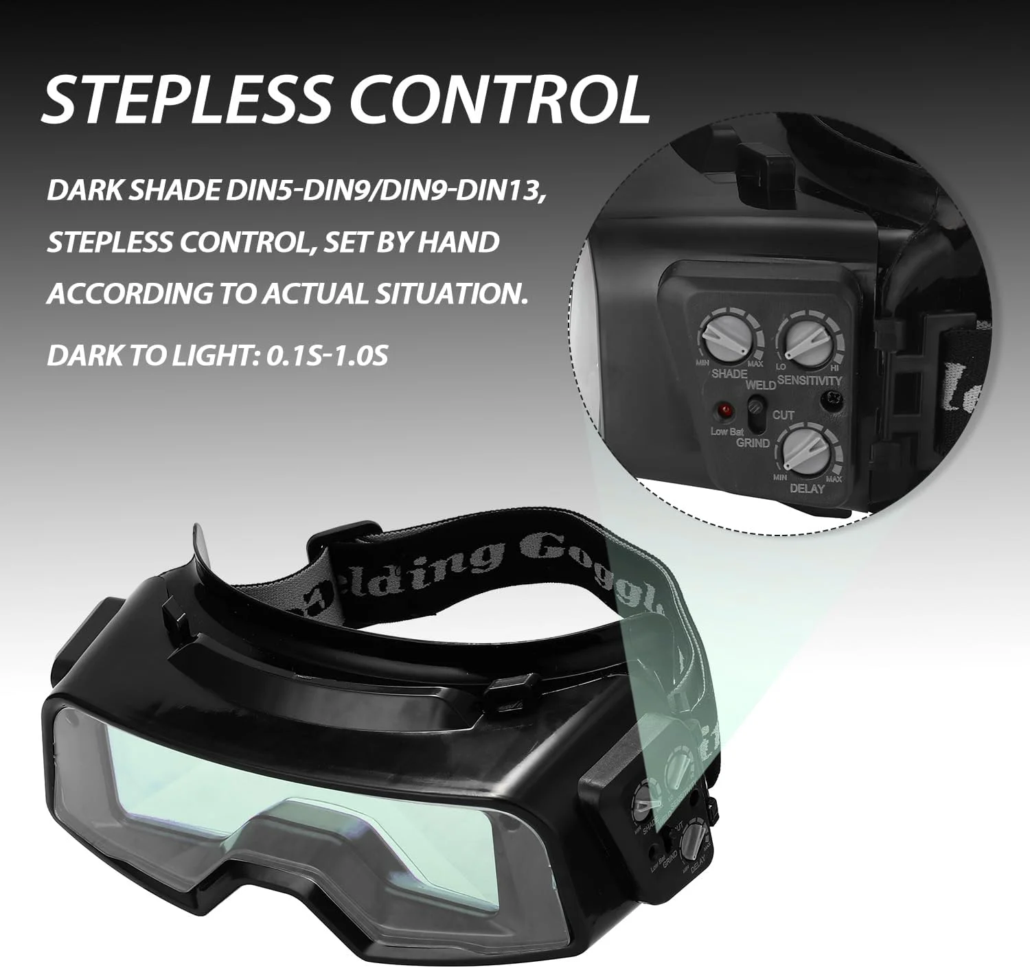 عینک جوشکاری Weytoll ماسک محافظ چشم ماسک چشم جوشکاری با تیرگی خودکار برای عینک جوشکاری حرفه ای TIG MIG MMA