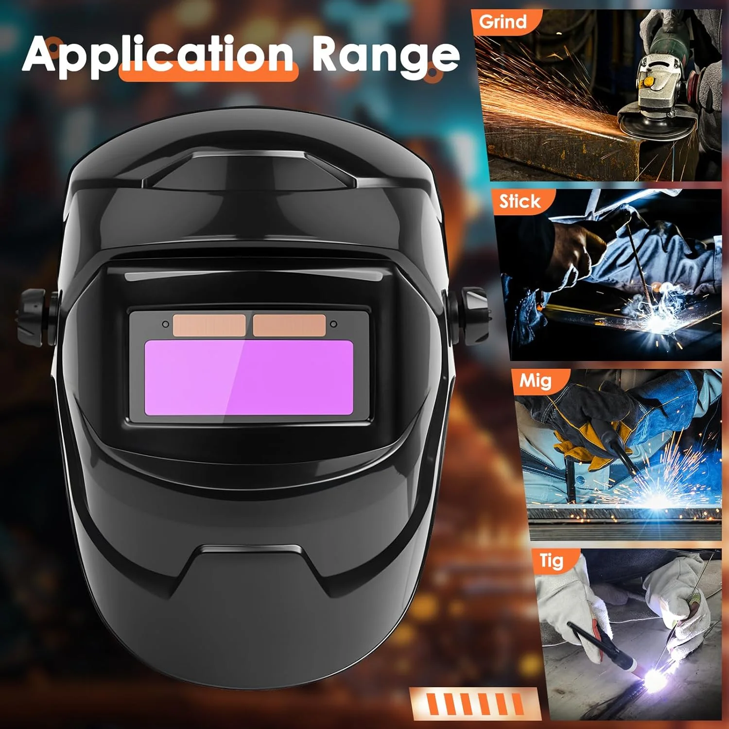 DEECOZY Large Viewing Screen Welding Mask, True Color Solar Automatic Dimming Color Changing Head-Mounted Welding Mask for Grinding Welder