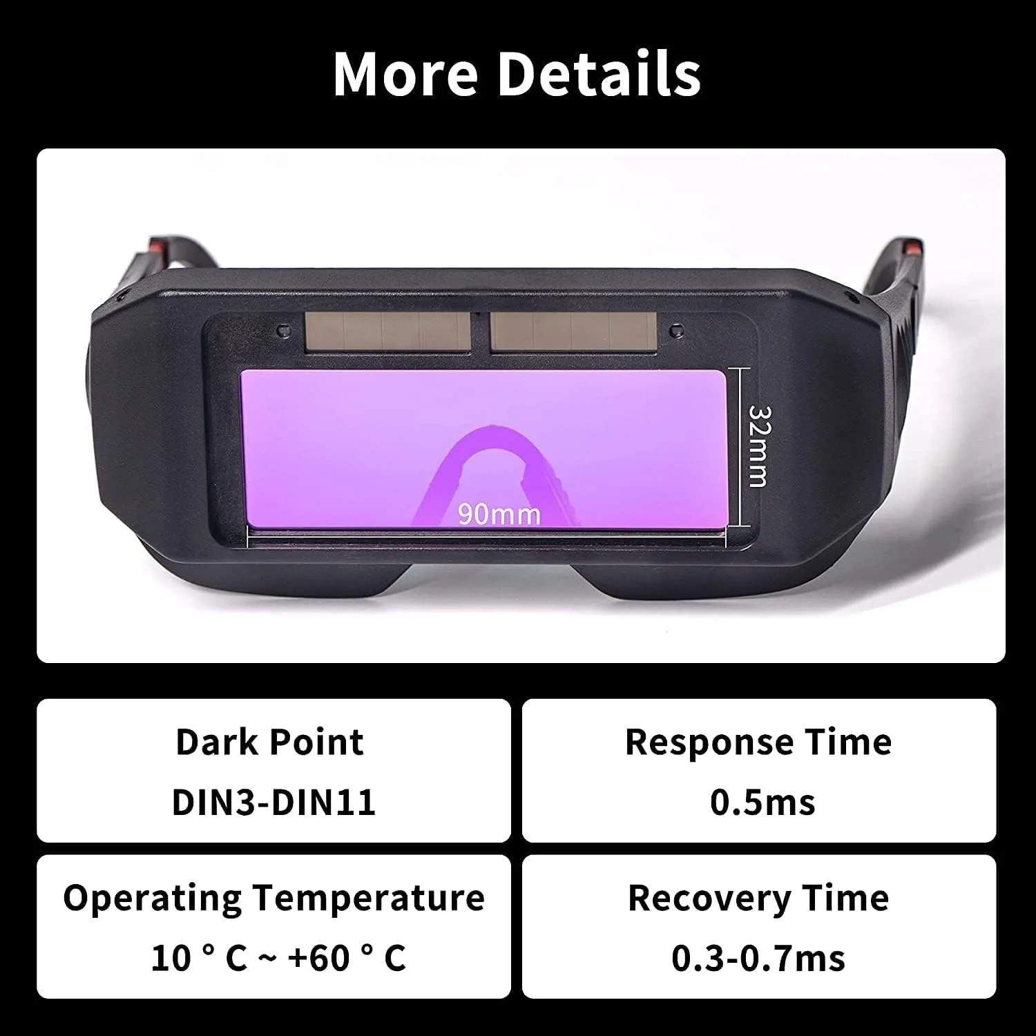 T TOVIA Auto Darkening Welding Goggles, Solar Power LCD Welding Mask Glasses Helmet Welder Gas Mask Eye Protection, Anti-Flog Anti-Glare Goggles, Gas Welding Plasma MIG TIG ARC Welder Protector Tools