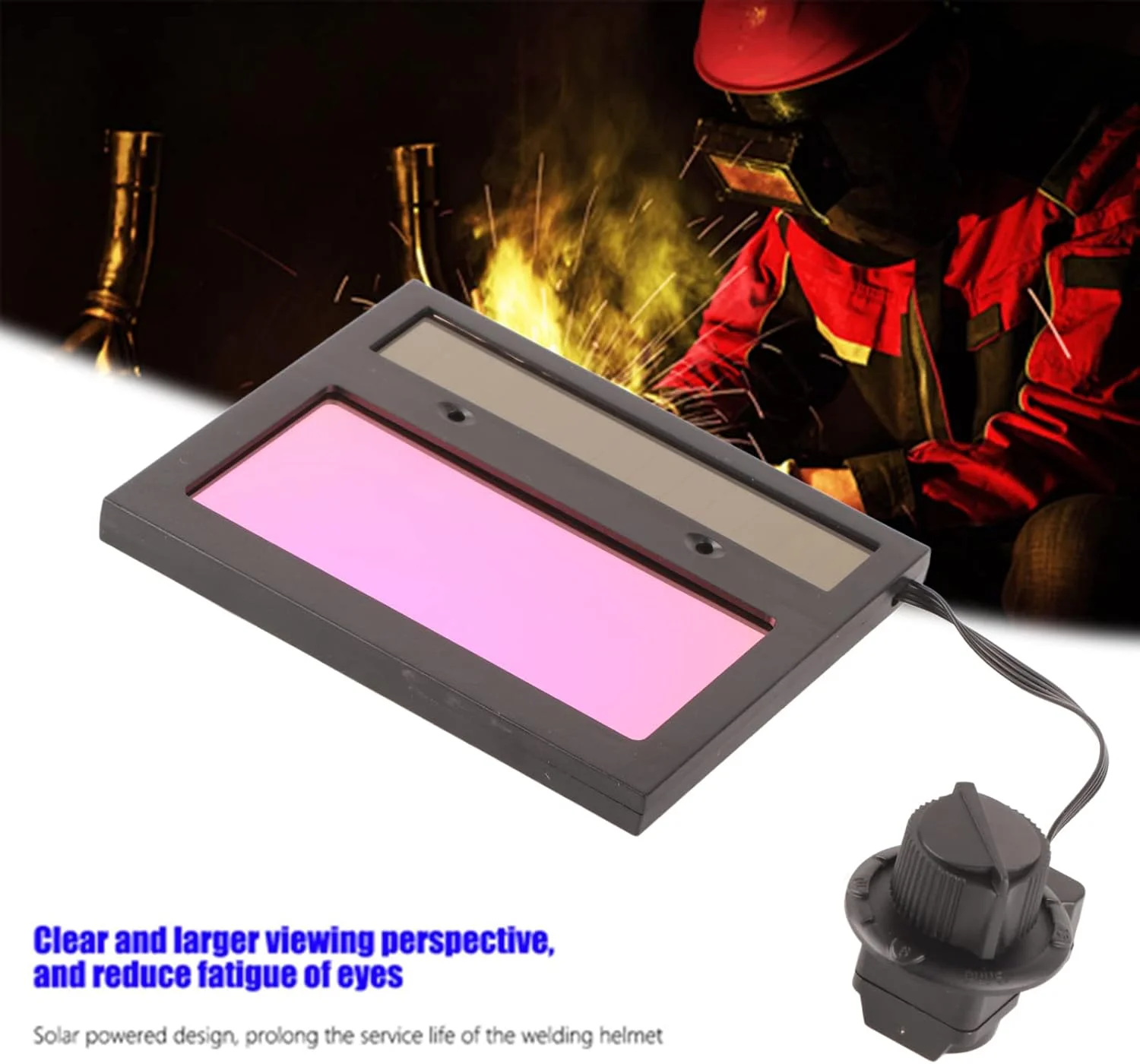 ماسک جوشکاری KooingTech مدل Tx500c با ابعاد 90 * 110 میلی متر، کلاه جوشکاری خورشیدی، ماسک جوشکار با لنز تیره شونده خودکار