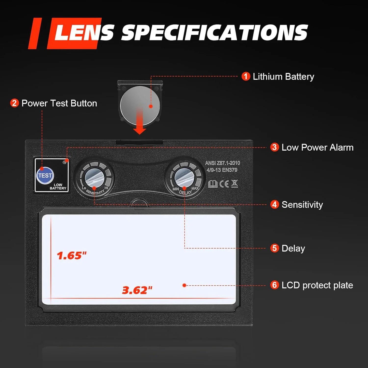 کلاه جوشکاری سیمدووم، کلاه جوشکاری فوق سبک با قابلیت تاریک شوندگی خودکار و انرژی خورشیدی، میدان دید بزرگ، ماسک جوشکاری، کلاه جوشکاری محافظ حرفه ای برای تیگ میگ آرک (مشکی)