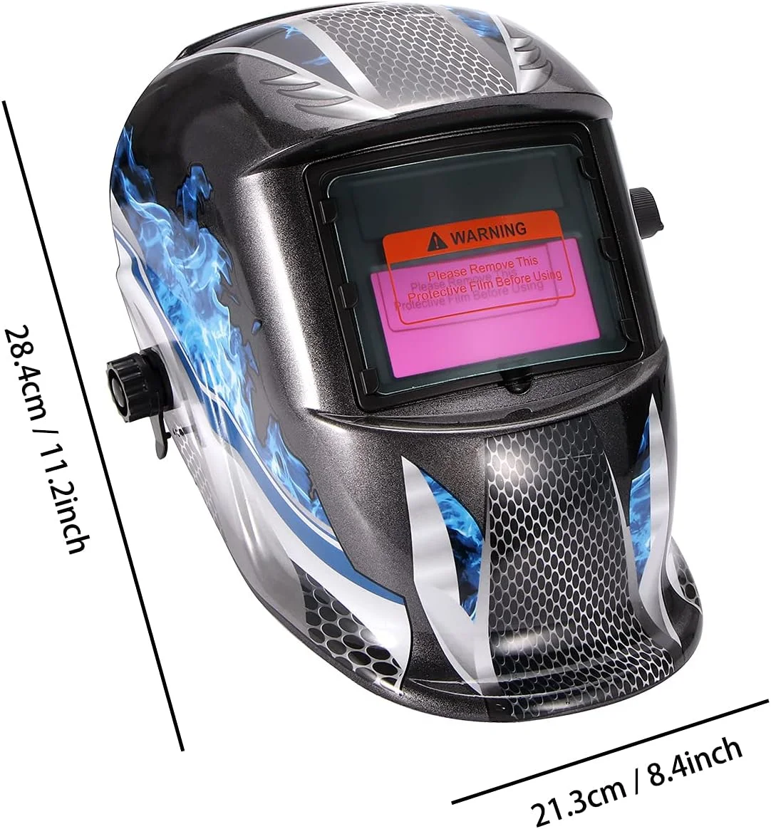 ماسک جوشکاری اتوماتیک تیره شونده UNISOPH، ماسک جوشکاری خورشیدی برای محافظت از چشم و صورت، کلاه جوشکاری سبک وزن و راحت قابل تنظیم با محدوده سایه 9-13، برای جوشکاری TIG، MIG، Arc و سنگ زنی
