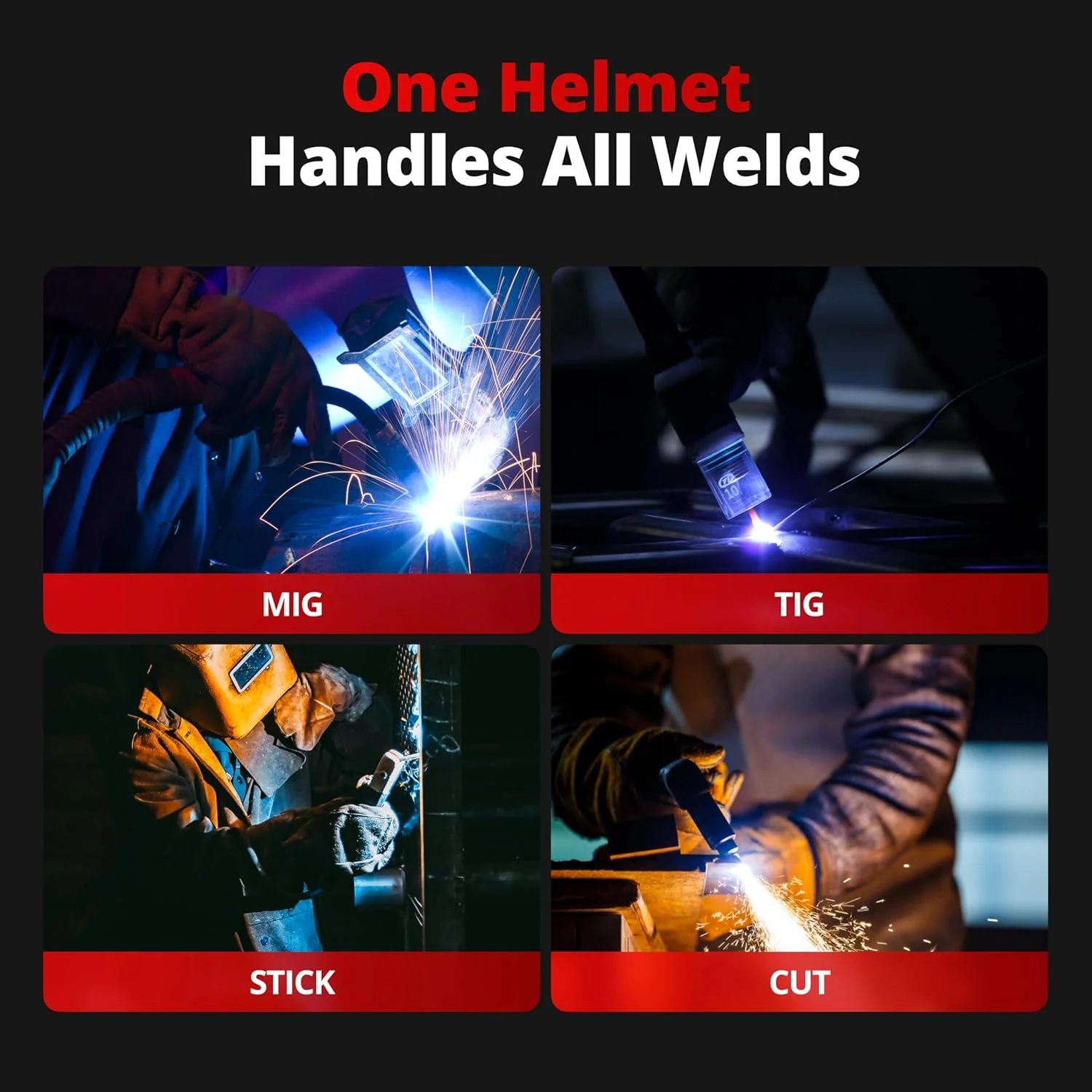 ماسک جوشکاری اتوماتیک با قابلیت تیره شوندگی خودکار و انرژی خورشیدی هاروکیو، سایه گسترده 4/9-13، مناسب برای جوشکاری تیگ، میگ و آرک مدل LY500U