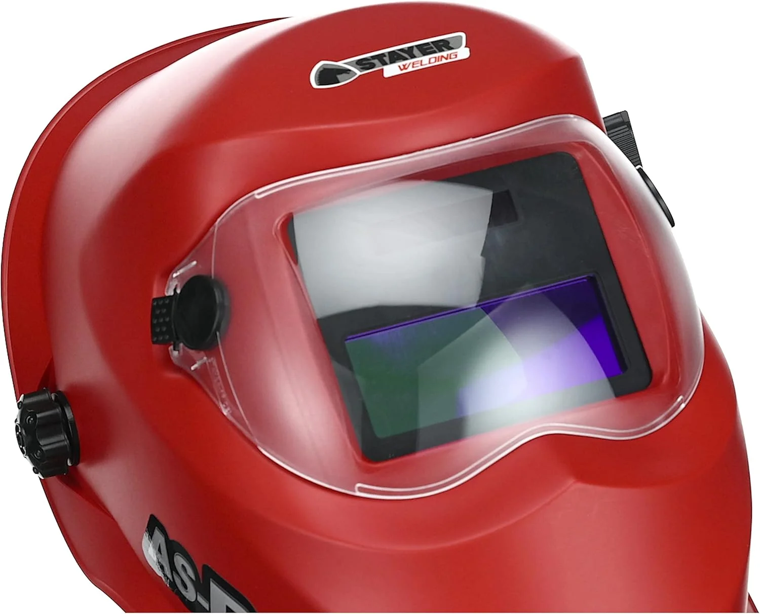 ماسک جوشکاری STAYER 1.1792 - ابعاد دید 92x42mm سرعت 1-25000 ثانیه/0.2-0.8 ثانیه -5 تا 55 درجه سانتیگراد 430 گرم مدل AS-R