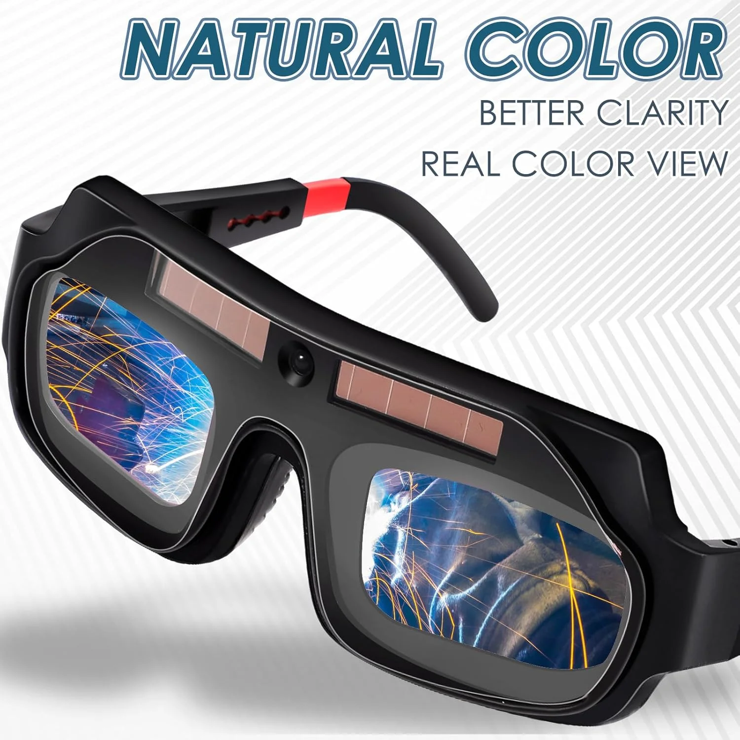 Tellegloww 1 Set Welding Glasses Solar Welding Goggles Auto Darkening Welder Glasses Mask Helmet with Replacement Lenses Tellegloww 1 Set Welding Glasses Solar Welding Goggles Auto Darkening Welder Glasses Mask Helmet with Replacement Lenses