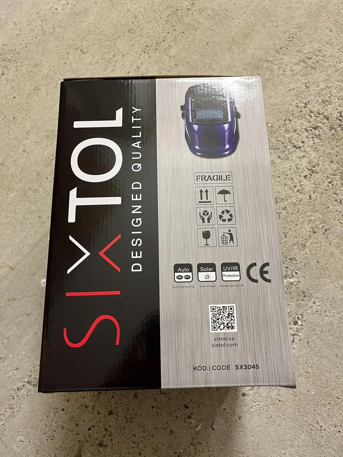 ماسک جوشکاری اتوماتیک SIXTOL مدل 3 با قابلیت تیره شوندگی خودکار و عملکرد سنگ زنی، سایه گسترده 4/9-13 مناسب جوشکاری تیگ، میگ و قوس الکتریکی - آبی