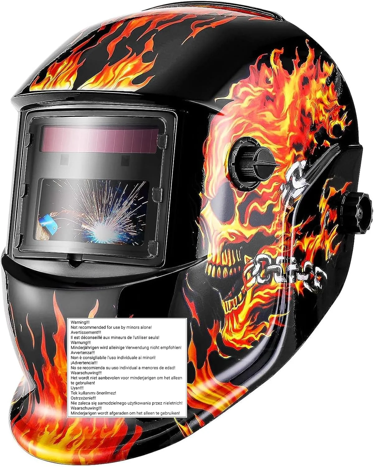 ماسک جوشکاری DEKO: تیره شونده خودکار، رنگ واقعی خورشیدی، کلاه ایمنی جوشکاری