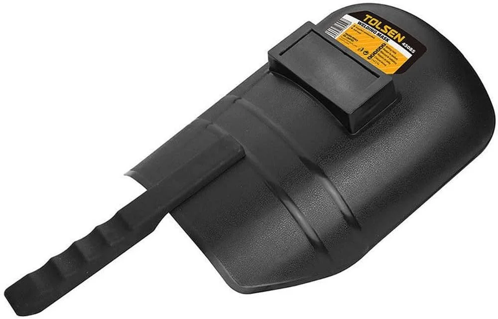ماسک جوشکاری TOLSEN با پوسته مقاوم در برابر ضربه، اندازه شیشه: 108x50x3 میلی متر