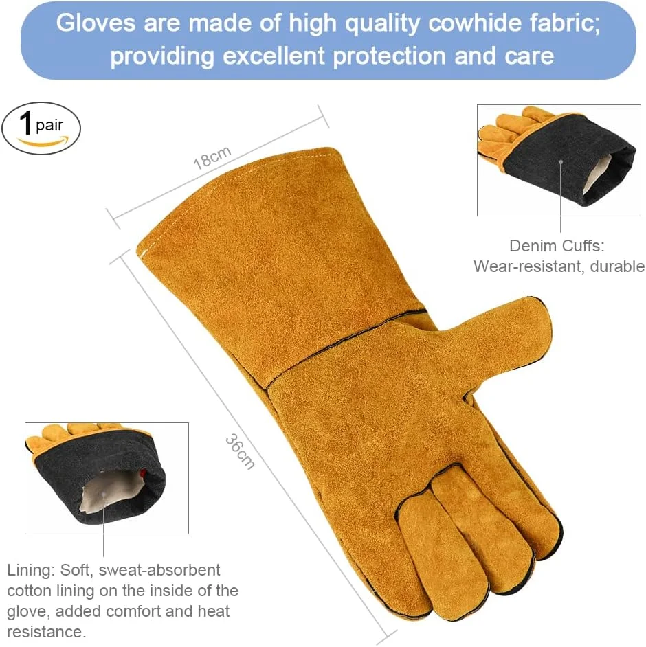 Anesty Welding Helmet Auto Darkening Solar Powered Welder Helmet with 6 Replacement Lens + Welding Gloves, Adjustable Shade 4/9-13 for TIG MIG ARC Weld Grinding, Welding Mask Hood Helmet