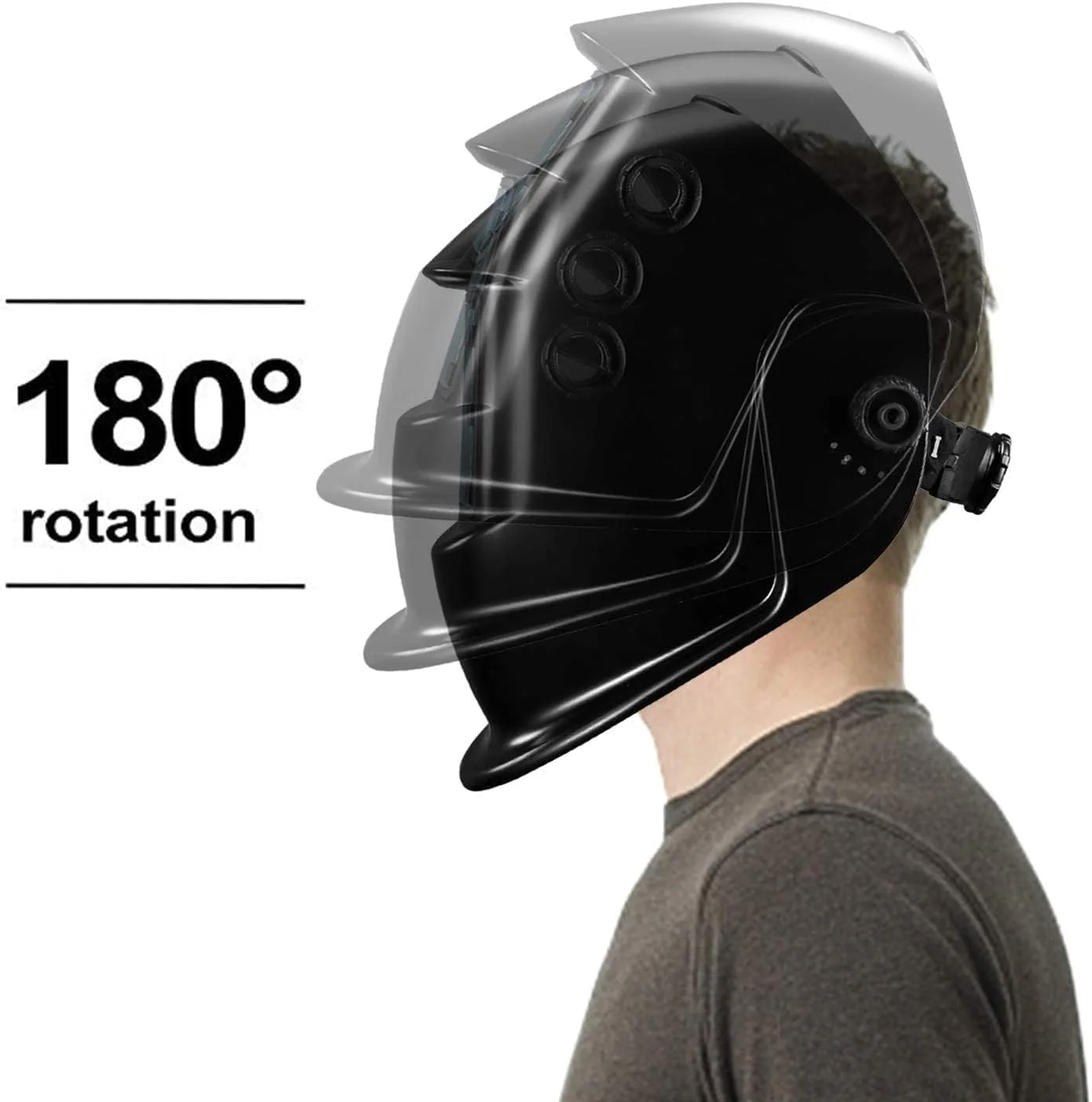 ماسک جوشکاری اتوماتیک YOUWE7 با قابلیت تنظیم و تیرگی خودکار، کلاه جوشکاری رنگ واقعی با انرژی خورشیدی، محدوده سایه گسترده 19-24 سانتی متر برای جوشکاری تیگ، میگ، آرک، برش پلاسما و سنگ زنی (فیلم محافظ * 10)