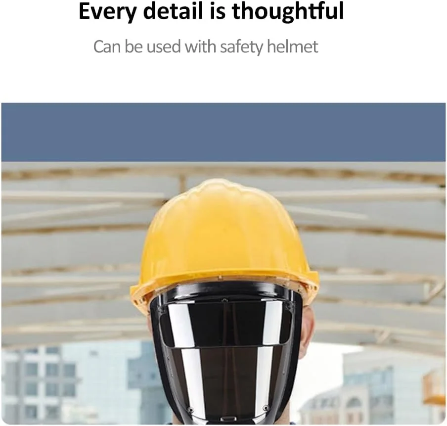 ماسک جوشکاری OUNA، ماسک جوشکاری PC با دید 180 درجه و طراحی پوشیدنی، مقاوم در برابر درجه حرارت بالا، مناسب برای جوشکاری قوس الکتریکی، سنگ زنی و برش